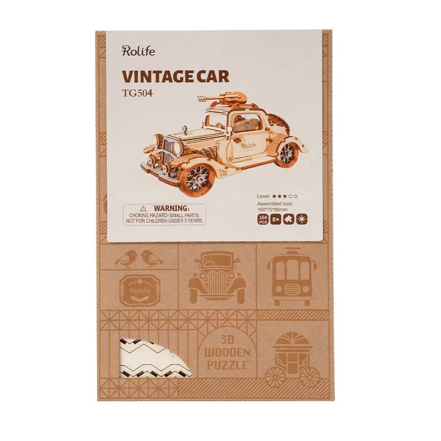 Vintage Auto - 3D Fa puzzle - Makett Kuckó