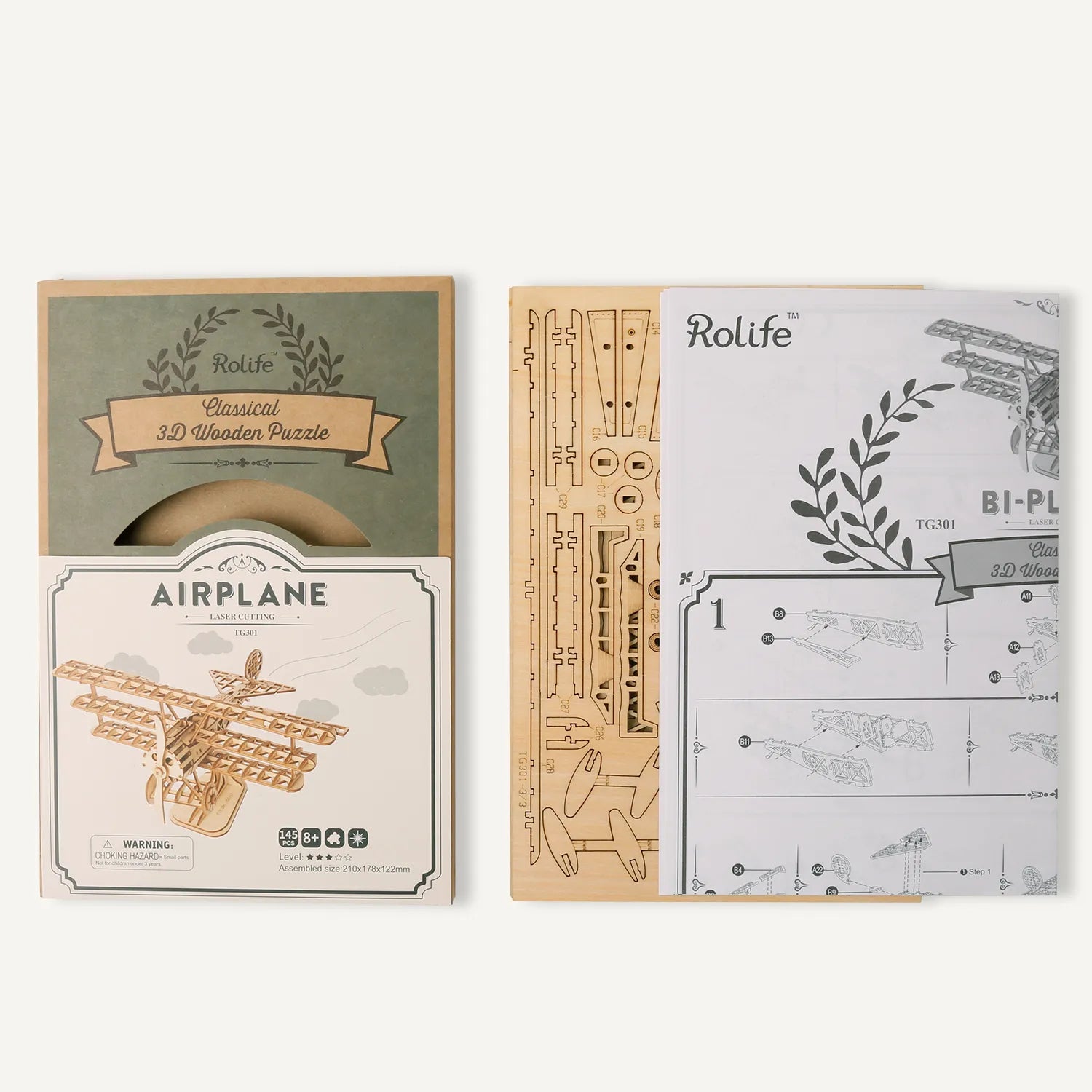 Repülő - 3D Fa puzzle - Makett Kuckó