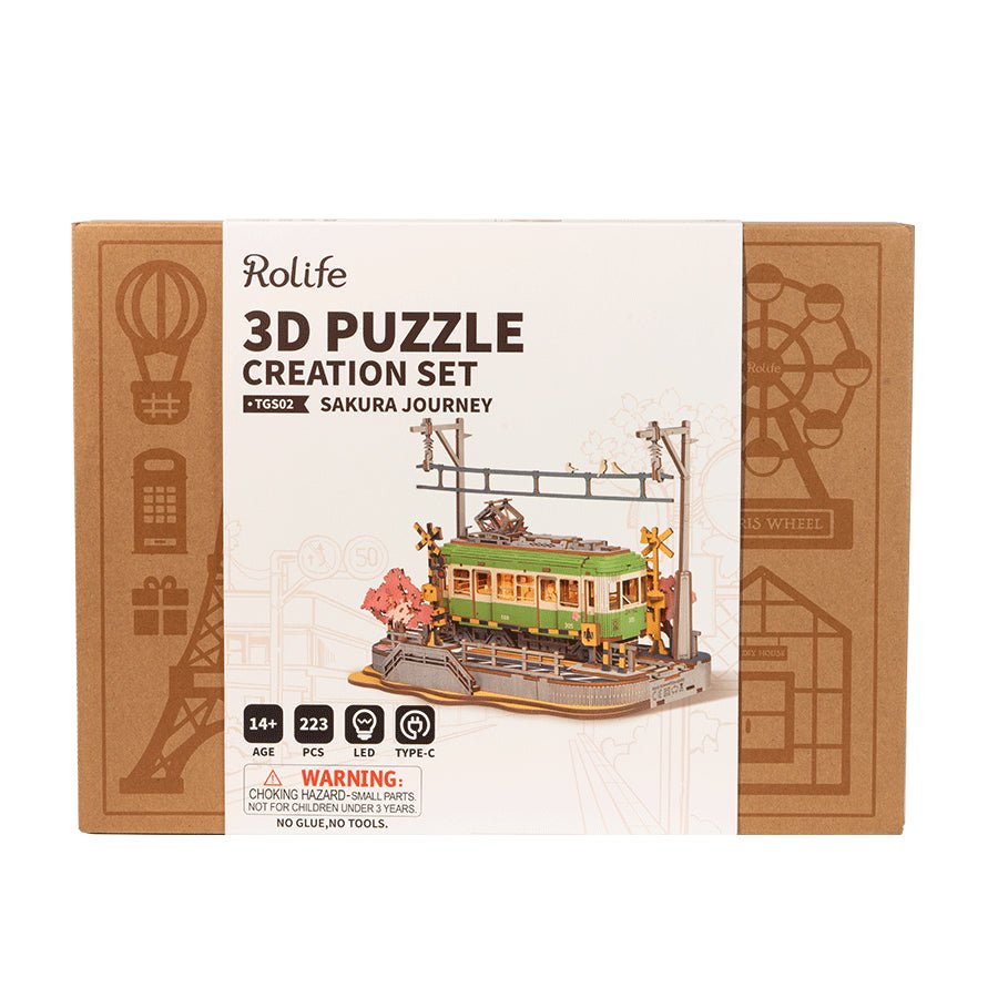 Sakura Villamos - 3D Fa puzzle - Makett Kuckó