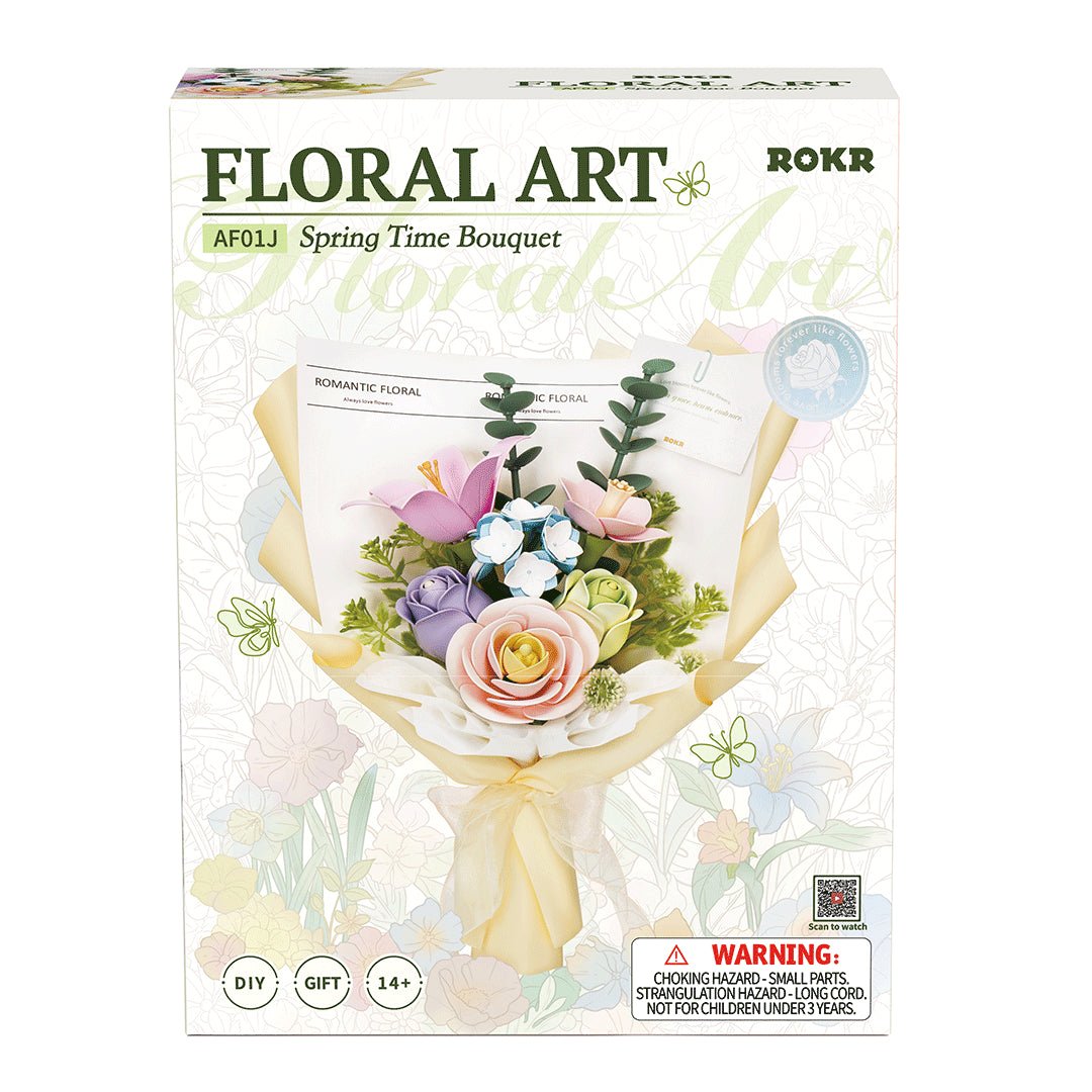 Tavaszi Virágcsokor - 3D Fa puzzle - Makett Kuckó