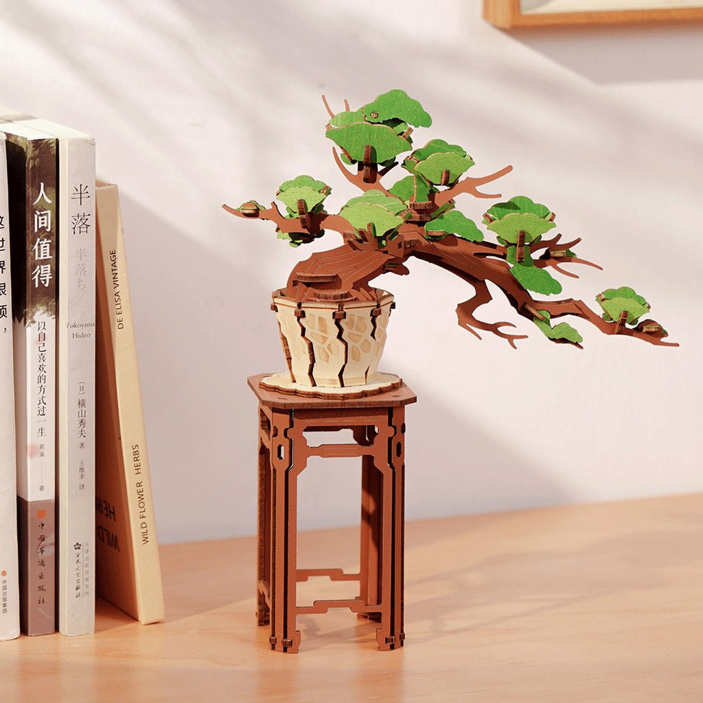 Örökzöld fenyő bonsai - 3D fa puzzle - Makett Kuckó