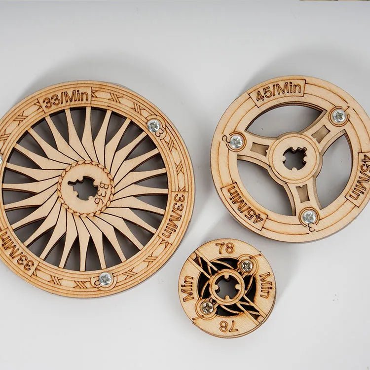 Gramophone - 3D Fa Puzzle ( zenélő ) - Makett Kuckó