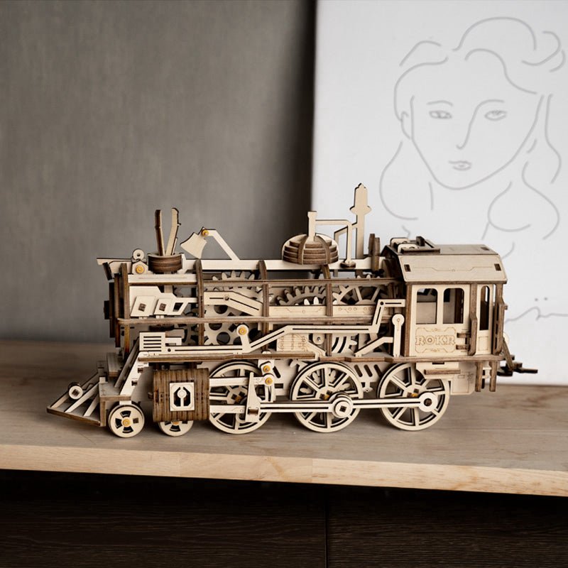 Lokomotív - 3D Fa Puzzle - Makett Kuckó