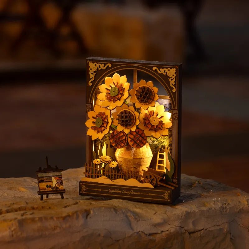 Napraforgó Szett - 3D Fa puzzle - Makett Kuckó