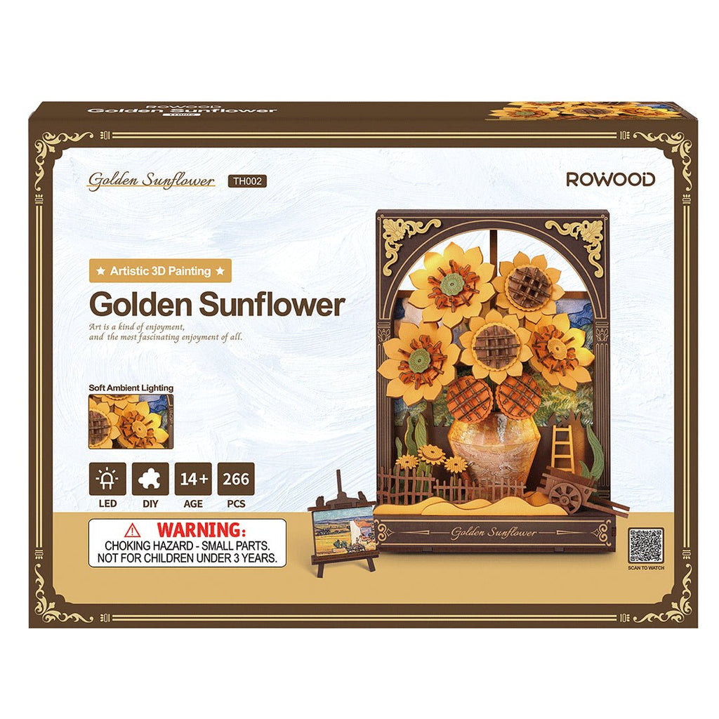 Napraforgó Szett - 3D Fa puzzle - Makett Kuckó