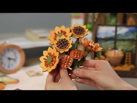 Napraforgó Szett - 3D Fa puzzle
