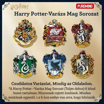 Harry Potter DIY meglepetés hűtőmágnes blind box 3D fa makett sorozat